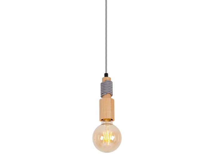 Dimmbarer Holzbaldachin Bento für E27 Fassungen, Höhe 1,3 cm, aus Holz und Textil
