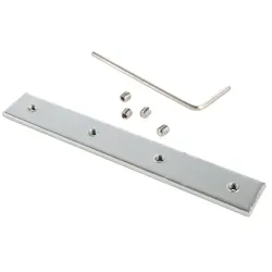 Deko-Light Reprofil Nutenstein / Längs-Eckverbinder, Metall, naturbelassen, 8cm, Silber D-987025