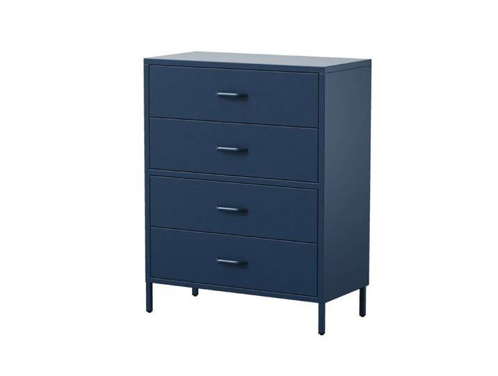 Commode 4 tiroirs CARLA 800 x 1015 x 400 mm Modern: bleu marine