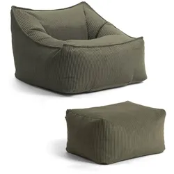 SITZSACK Cord Snug mit Hocker