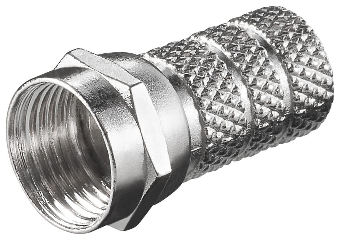 Goobay F-stekker met draaischroef 5,2 mm, Zink