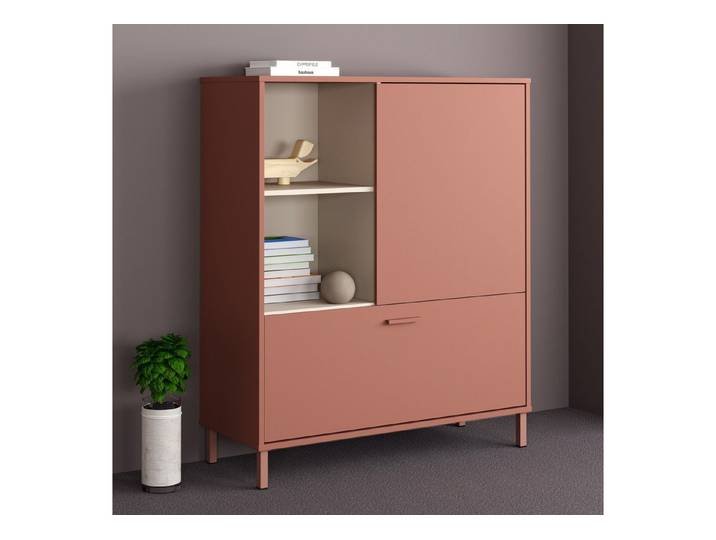 FORTE Hochkommode Milles Jugendzimmer, Trendiges Dekor, Vollauszug, B/H/T 105,9/124,8/41,5