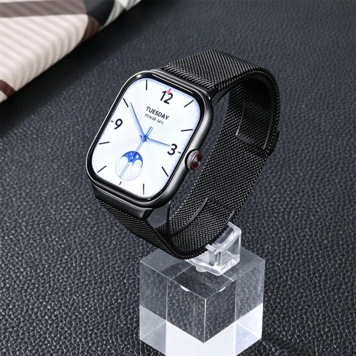 INF Milanese Magnetarmband kompatibel mit Vivo Watch GT2 — Edelstahl, 20mm Magnetverschluss, Mehrere Farben Schwarz