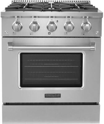 Proline Range Hoods "Proline PLSR 30GG 30"" Gas Range   Stainless Steel"