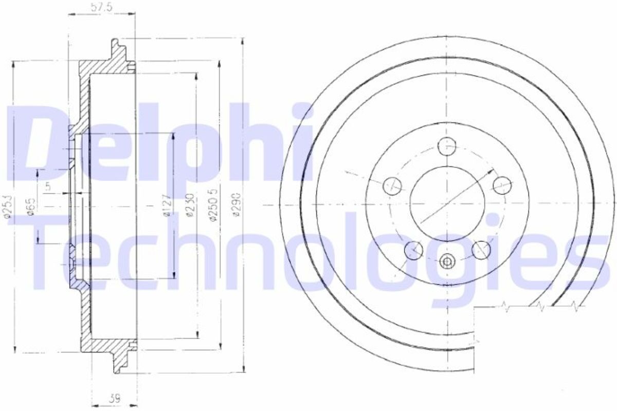 Delphi Tamburo freno BF406
