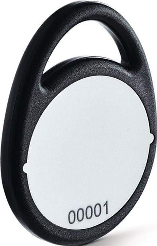 Geze Toegangscontrolesysteem RFID-transponder sleutelhouder met MIFARE DESFire EV2, zwart