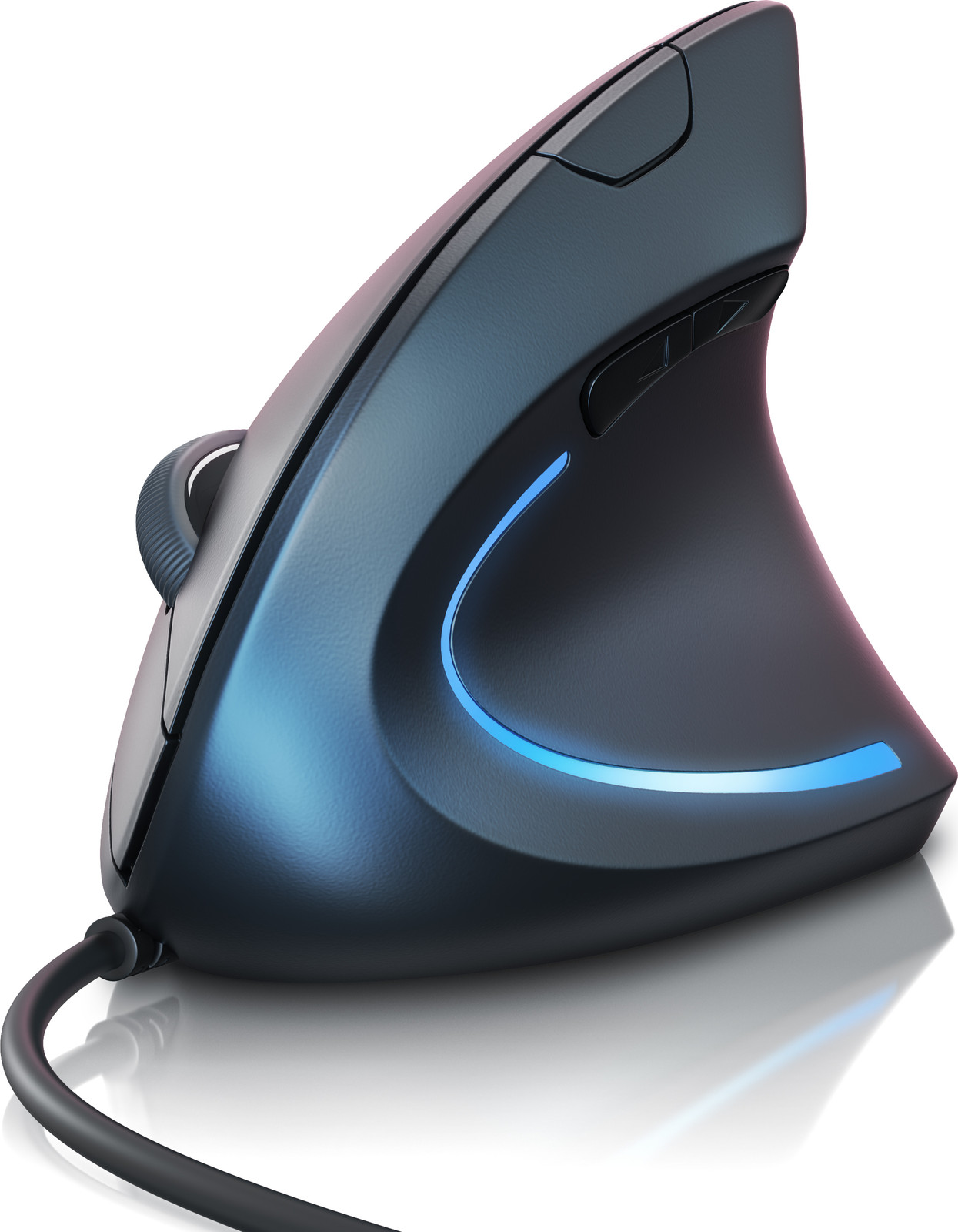 TITANWOLF Verticale ergonomische optische muis tegen RSI-syndroom, 1000/1600 DPI, Windows en Mac compatibel