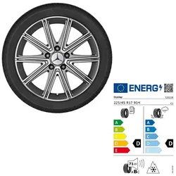 225/45 R17 91H Mercedes-Benz SLK R172 Winterkomplettrad Dunlop links Q4401412116