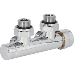 Thermostat-Ventilblock 343TA verchromt DN20 (3/4''), Eckform
