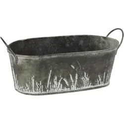 Krenz Schale Oval Steppengras Zink 23 cm (B)