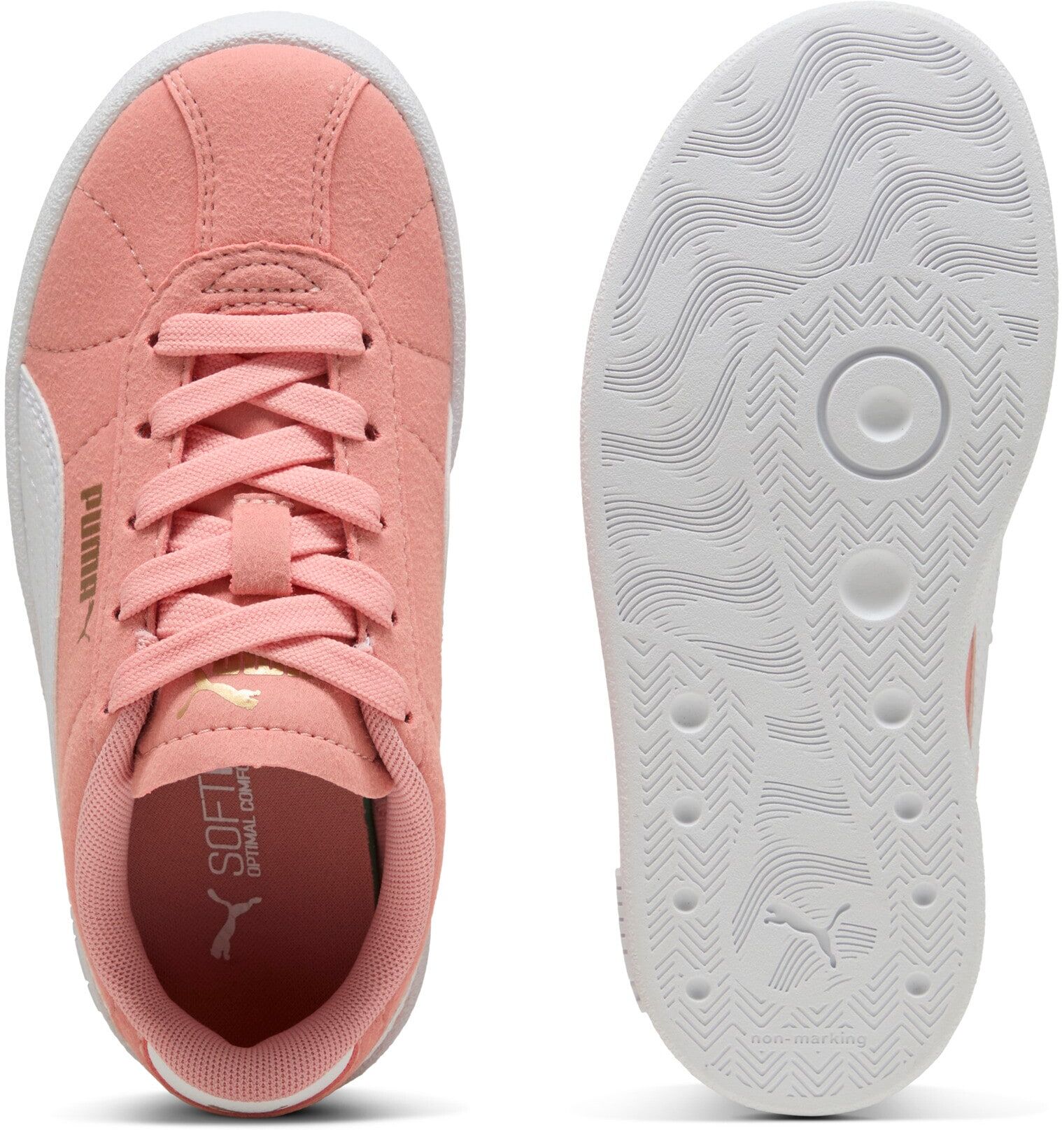 Sneaker PUMA "CLUB II PS", Jungen, Gr. 31, Textil, rosa (pink fruit, puma weiß), Synthetik, unifarben, Schuhe Sneaker pink fruit, puma weiß 31, Textil