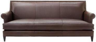 Juliana Leather Sofa - Tobacco Leather, Tobacco Flannel - Ballard Designs