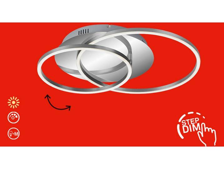 BRILONER LEUCHTEN LED Deckenleuchte FRAME , silber (weiß, neutral), Leuchten, LED Deckenleuchte