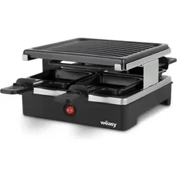 Wëasy Grillplatte LUGA40 600 W, Racletteofen, Schwarz