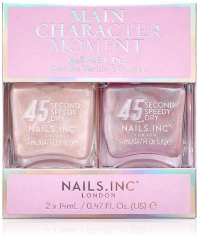 Nails Inc. 45 Second Speedy Gloss nail polish duo-pack shade Main Character Moment 2x14 ml
