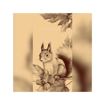 Airlaid Besteckservietten Skippy, 40 x 40 cm, 75 Stück - Mank - Herbst Eichhörnchen