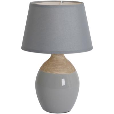NÄVE Tischleuchte "Tali", weiß, 1, Ø 20cm H: 31cm, 1 Stk., Leuchten, aus Keramik mit Textilschirm, Ø 20 cm, Kippschalter an der Zuleitung, Tischleuchte