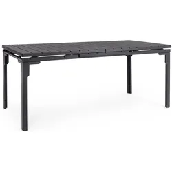 Gartenesstisch Sarita Ausziehbar - Metall & Kunststoff, 180-240 x 90 cm, Anthrazit