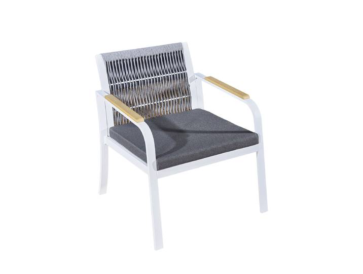 Fauteuil de jardin Ibiza Gris et Blanc