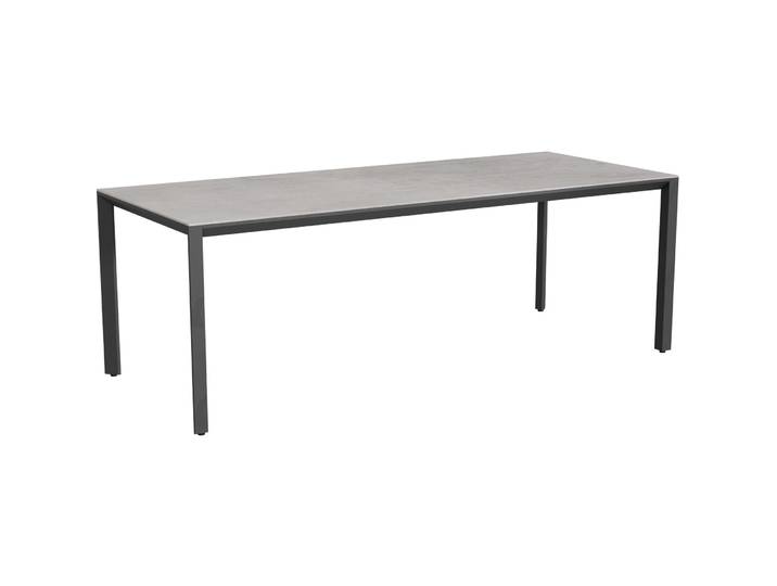 Gartentisch Tropea Schwarz matt / Kreta Mineralkeramik/Stahl pulverbeschichtet B 220 T 90 cm - Möbel Konfigurator: Traummöbel individuell