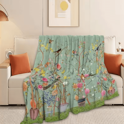 Inspire Curations Purple Starry Butterfly Flannel Throw Blanket 2 70x100cm