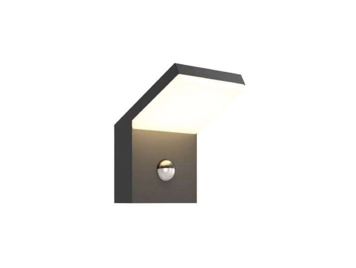 Arcchio LED Applique extérieure Yolena (Moderne) en Noir Aluminium (1 lampe\,à)\, pour mur extérieur/façade de maison terrasse und balcon