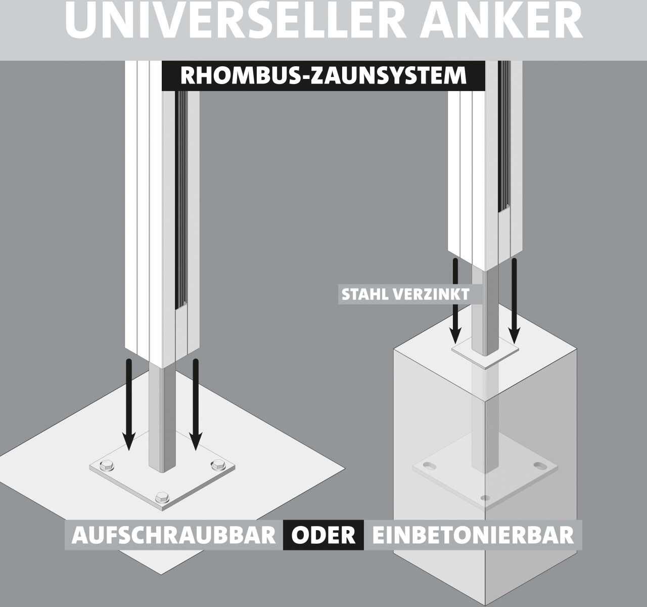 Ambiente Alu-Zaun Erweiterungsset Rhombus MAXI 187 x 184,2 cm weiß