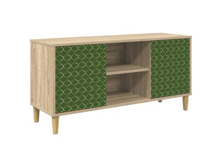 Roanoer TV-Schrank Lowboard 102x33x50cm Sonoma Holzwerkstoff Stilvolles Lowboard für Wohnzimmer und Schlafzimmer mit 2 Türen, geräumigen Fächern und 10 cm erhöhten Füßen.