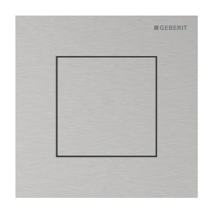 Geberit Typ 40 Urinal-Steuerung 116217FW1 pneumatisch, Square, gebürstet, easy-to-clean-beschichtet