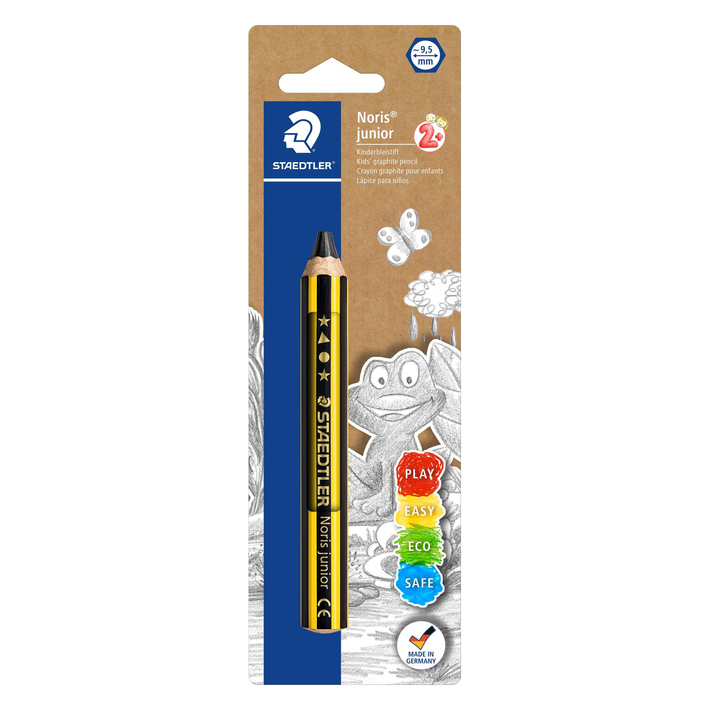 Staedtler Bleistift Noris junior, H"rtegrad: 2B, Blister (2B, 1x) (141-2B BK)