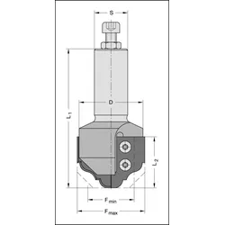 JSO HW-Profilmesser 40x25,5x2mm, QUALITÄT HW04 / PROFILGRUPPE 1 - 72545-6-40101-R