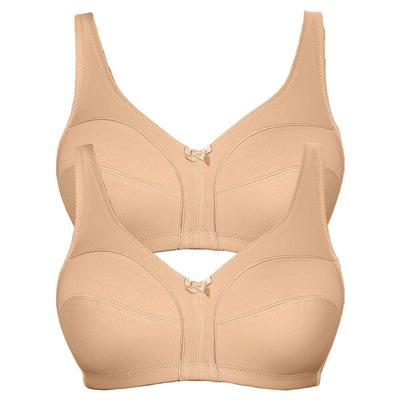 Soft-BH VIANIA "2er Pack Baumwoll Soft BH Basic", Damen, Gr. 95, Cup B, beige (makeup makeup), Obermaterial: 100% Baumwolle CO., BHs Soft-BH