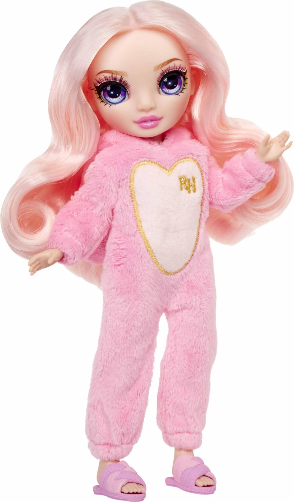 Rainbow High Junior High Pyjama Party Articulated Fashion Doll Bella Pink met accessoires voor 4+ jaar