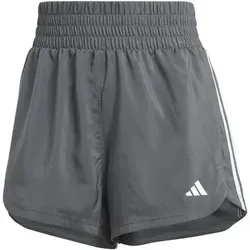 ADIDAS Damen Shorts Pacer Training 3-Streifen Woven High-Rise (Länge 3 Zoll), Größe L in Grau Grau