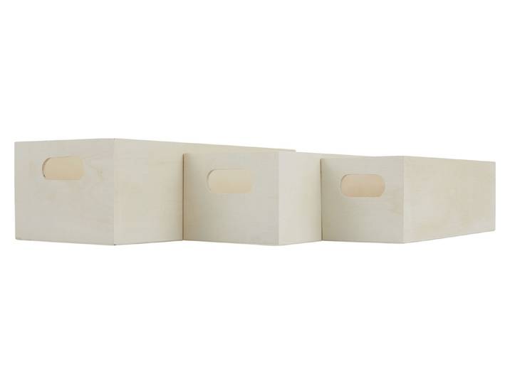 Glorex Blumenkasten Holz 28 × 11.5 × 8.5 cm 3 Stück