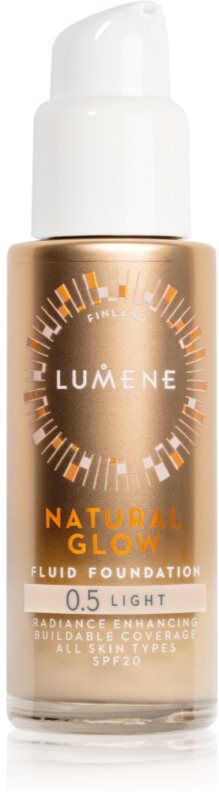 Lumene Natural Glow aufhellendes Make up für einen natürlichen Look SPF 20 Farbton 0.5 Light (Cool) 30 ml