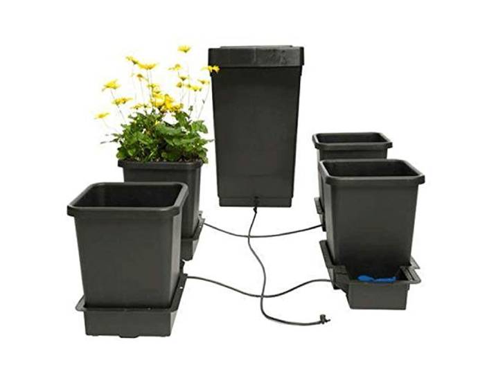 AutoPot 4-Topf-System mit 3,9 Gallonen Töpfen und 32,4 Gallonen Tank – selbstbewässerndes Anbausystem für den Innen- und Außenbereich