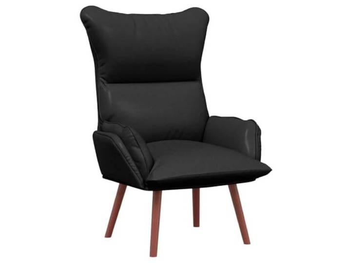 KDVXBCQJH Relaxsessel Schwarz 69x74x93 cm Kunstleder Sessel Moderne Polstersessel Ergänzung für Wohnzimmer, Schlafzimmer und Büro mit stabilen Massivholzbeinen.