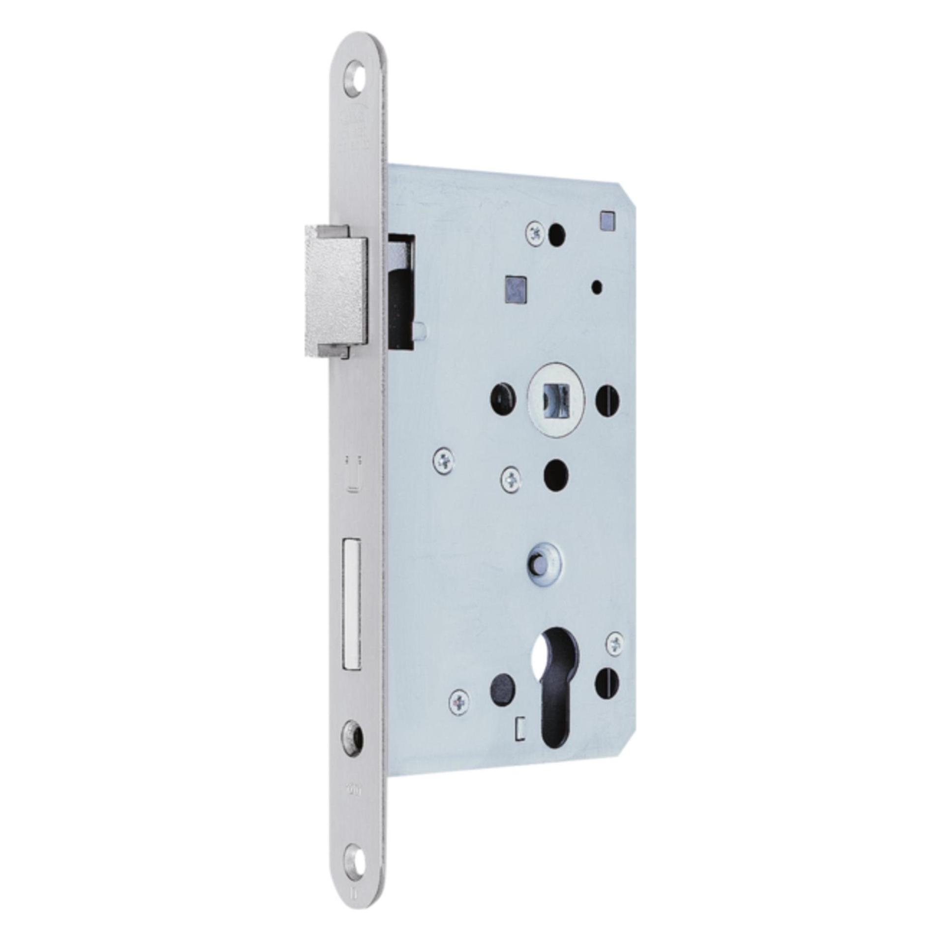 BKS Panik-Einsteckschloss 1201 Panik-Funktion E abgerundet 24/65/72/9 mm DIN links Edelstahl (Einsteckschloss) (B-12010-21-L-8)