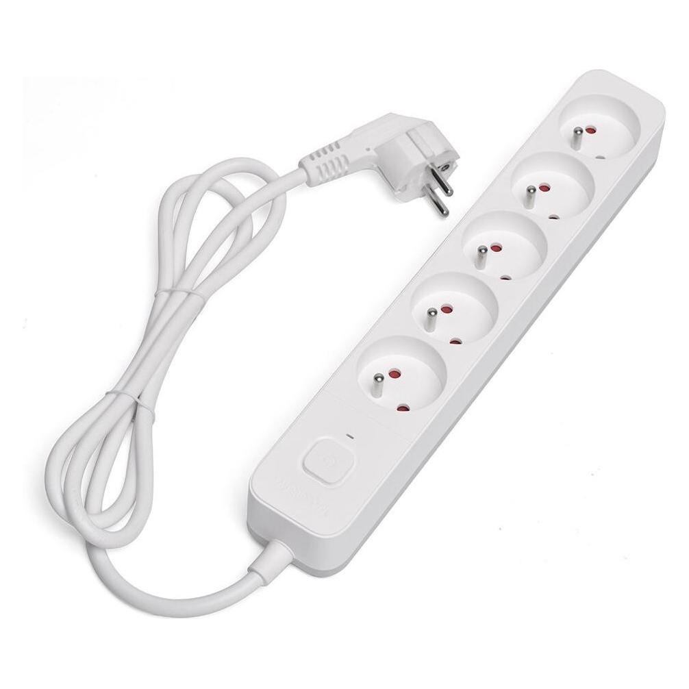 Savio Zuleitung 5 Steckdosen 5 m weiss (SAVLZ-10) (5x, CEE 7/5, 5 m) (LZ-10)