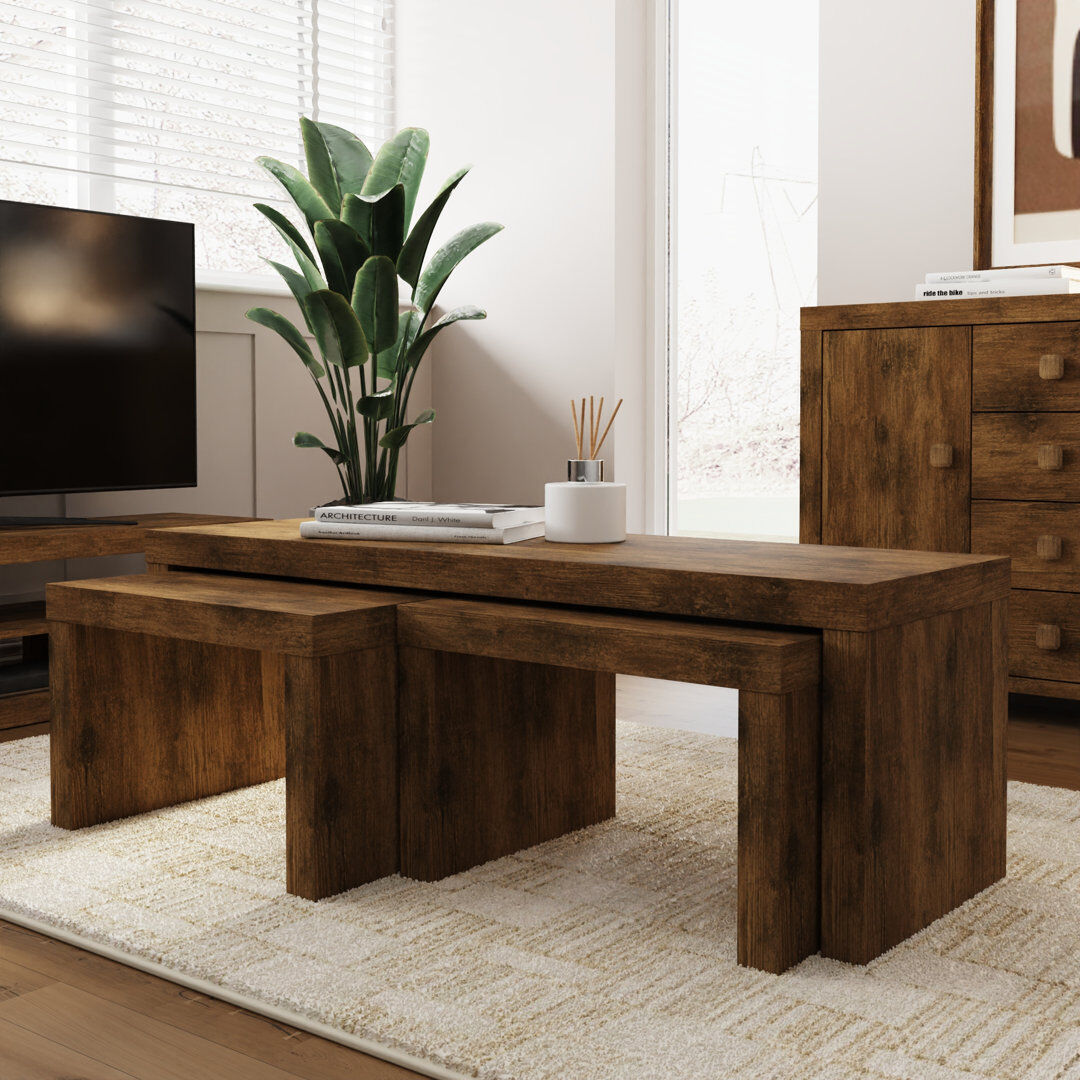 Wade Logan Alguno 3 - Piece Living Room Table Set Mango