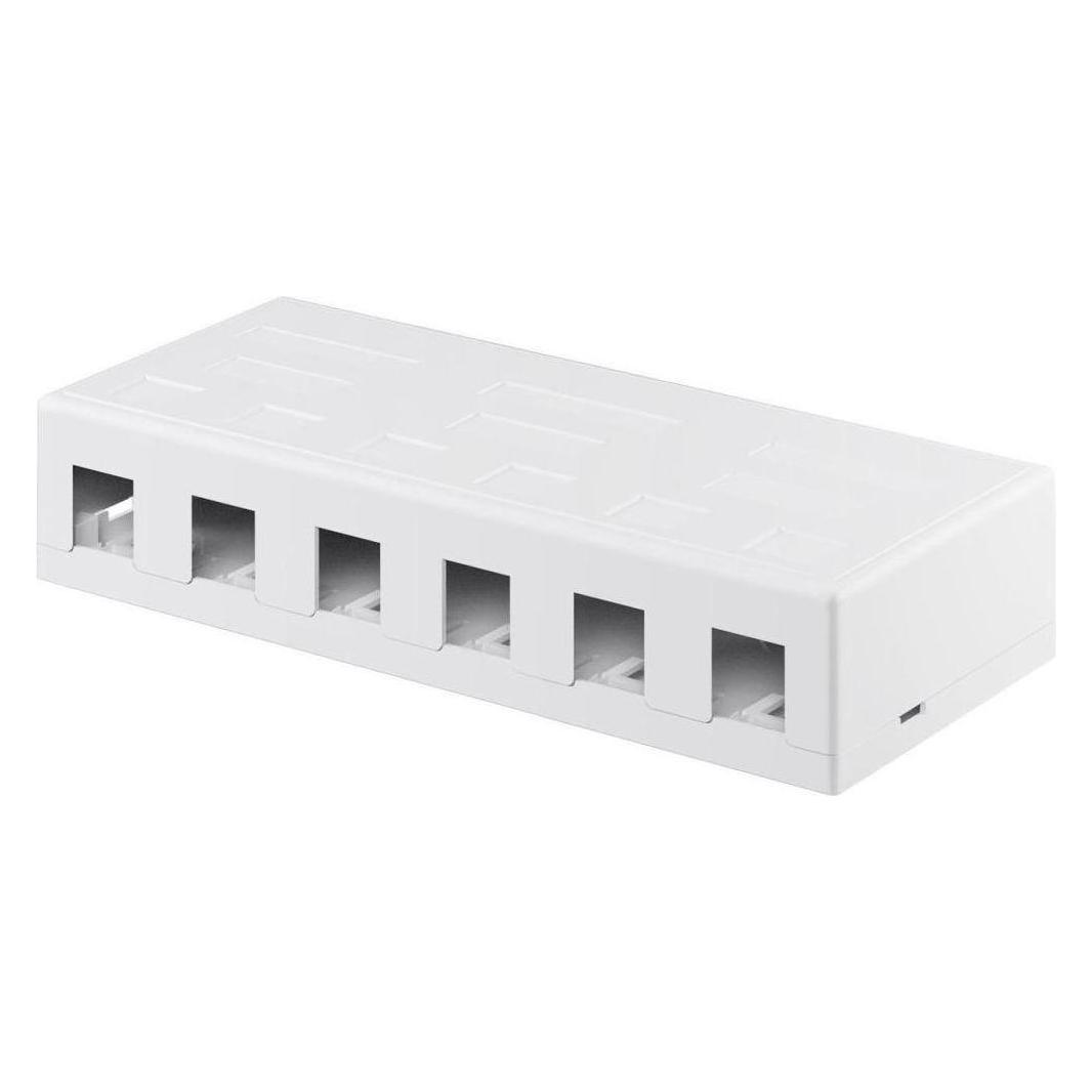 Varia KeyStone Leergehuse 6-port, Snap-In Montage, wei (Gehäuse) (8066-KS56)