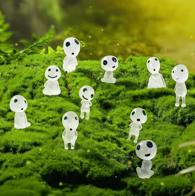 Inspire Curations 10PCS Luminous Resin Ghost Figures Mini Resin Ghosts For Halloween, Terrariums & Aquarium Decor 10pcs