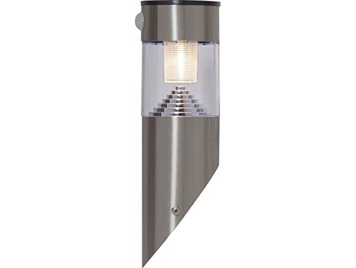 LED-Solar-Wandleuchte Marbella Edelstahl mit Bewegungsmelder, 10LM/80LM