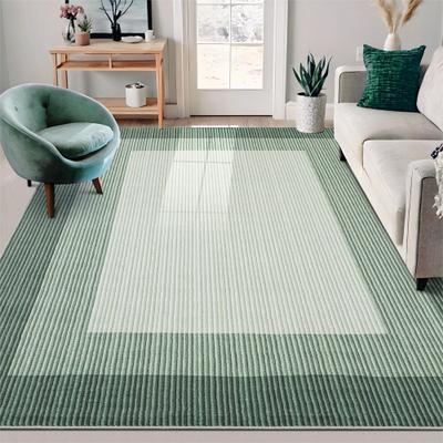 Garvee Ribbed Pattern Modern Washable Stripes Area Rug