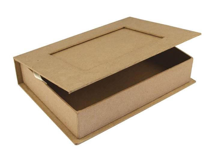 Rayher Pappmaché Buch-Box mit Fotorahmen 22.8 × 16 × 5 cm