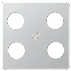 Jung Abdeckung für Antennen-Steckdose, 4-Loch (aluminium)