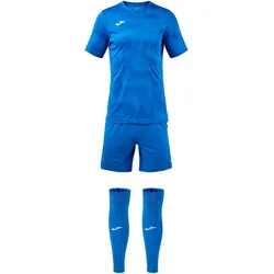 JOMA New Area Trikot, Shorts + Sleeve-Stutzen Set Kinder 700 - royalblau 116