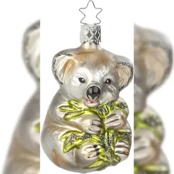 Inges Glas Christbaumschmuck Karlchen Koala Glas 8,5 cm beige