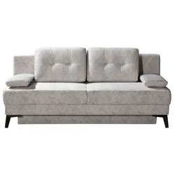 Schlafsofa Fanny Stoff Grau Hellgrau